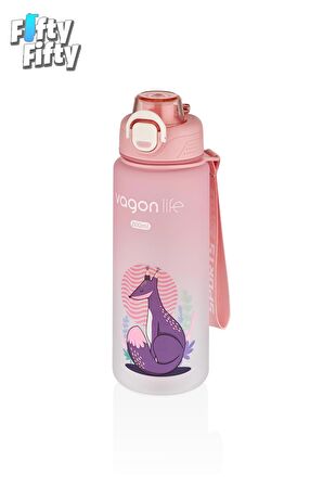 Vagonlife 800 ml Figürlü Su Matarası Çift Kullanım Pipetli Ve Rahat İçim Sticker Hediyeli