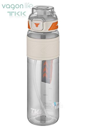 TKK 1000 ML Çift Kullanım Pipetli/Rahat içim Bpa İçermeyen Taşıma Askılı Tritan Su Matarası FFTKK1020-1000