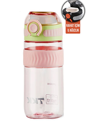 TKK 550 ML Rahat İçim (U Ağızlı) Bpa İçermeyen Taşıma Kulplu Tritan Su Matarası FFTKK1016-550ML