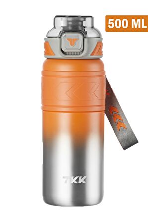 TKK 500 ML Çelik Termos Çift Kullanım Pipetli/Rahat İçim -12/24 Sıcak-Soğuk- Yalıtım -2022500ML