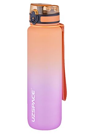 Uzspace 2'li Tritan Matara Seti 1000ml BÜYÜK BOY Çift Renk Softtouch FF Collection Tritan Su Matarası