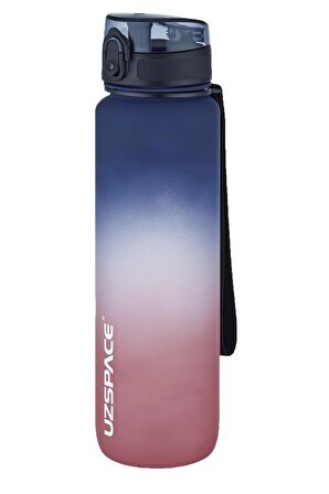 Uzspace 2'li Tritan Matara Seti 1000ml BÜYÜK BOY Çift Renk Softtouch FF Collection Tritan Su Matarası