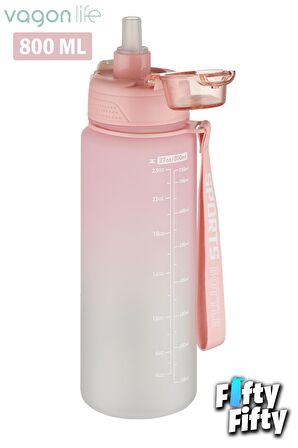 Vagonlife 800 ml Figürlü Su Matarası Çift Kullanım Pipetli Ve Rahat İçim Sticker Hediyeli-FFVGN-2352NEW800