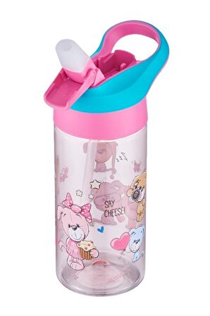 Vagonlife Tritan Pipetli Çocuk Matarası 500Ml VGN0301 Pembe