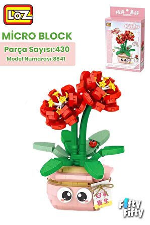 Loz Mikro Blok Serisi Nergis Figürü 430 Parça Oyuncak Yapım Seti FFLZ-8841