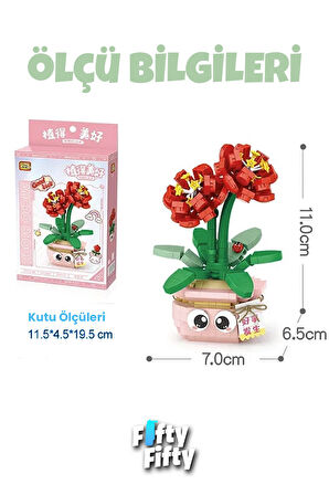 Loz Mikro Blok Serisi Nergis Figürü 430 Parça Oyuncak Yapım Seti FFLZ-8841