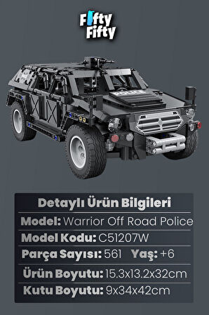 Cada Fierce Warrior SUV -C51207W (561 Parça) Profesyonel Oyuncak Yapım Seti -FFCADA-C5120