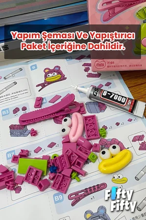 4'lü Saç Toka Seti Önce Birleştir,Sonra Tak (2 Paket 4 Adet Gönderilir) Yapı Toka Seti FF