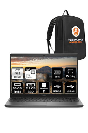 DELL Latitude 3550 i5 1345U 96GB 512GB SSD 15.6'' FHD W11H Taşınabilir Bilgisayar & PER4 ÇANTA