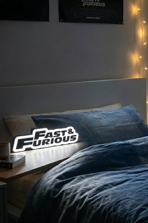 Fast And Furious - Hızlı ve Öfkeli Tasarımlı Dekoratif Aydınlatma (25x10cm)