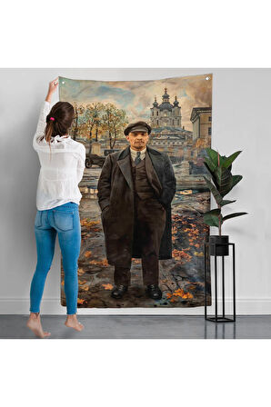 Sovyet Lideri Vladimir Lenin Duvar Örtüsü-7973
