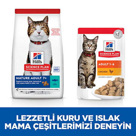 Hill's Adult +7 Ton Balıklı Yaşlı Kedi Maması 1,5 K