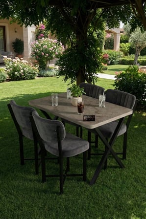 Reyo Falez 110x70 cm Yemek Masası Modern Ahşap Görünümlü Mutfak Ofis Balkon Bahçe Kafe Masası Traver