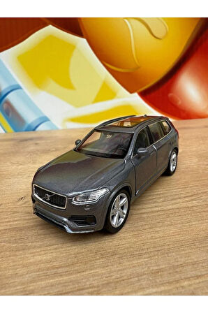 WELLY  XC 90 1/36 Uyumlu Ölçek Welly Diecast Metal Model Araba Volvo XC90 Gri Model Araba