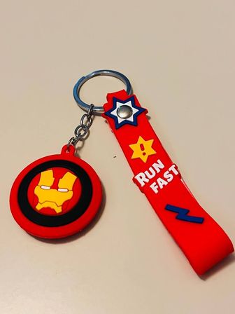  Iron Man Silikon Figürlü Anahtarlık – Marvel Temalı Çanta & Araba Anahtarı Süsü