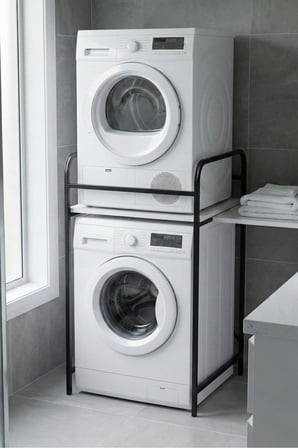 Reyo Falez Çamaşır Makinesi Dolabı Raf Metal Düzenleyici Organizer 2 Katlı Banyo Rafı Çok Amaçlı Dol