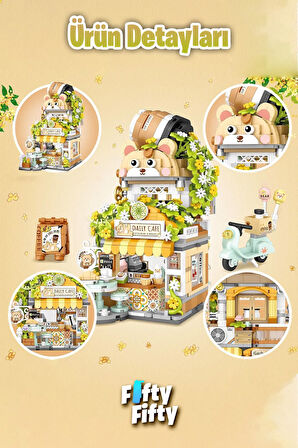 Loz Street Mini Serisi Cafe 1077 Parça Oyuncak Yapım Seti FFLZ-1382