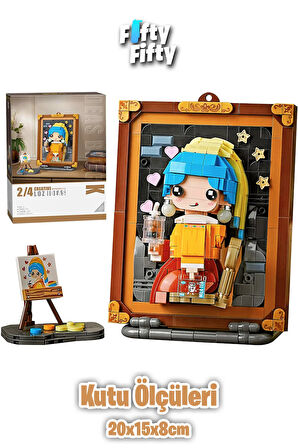 LOZ Creative Serisi Şövale Figürlü Ve Tablo 676 Parça Oyuncak Yapım Seti FFLZ-1287