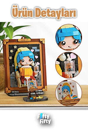 LOZ Creative Serisi Şövale Figürlü Ve Tablo 676 Parça Oyuncak Yapım Seti FFLZ-1287