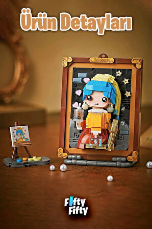 LOZ Creative Serisi Şövale Figürlü Ve Tablo 676 Parça Oyuncak Yapım Seti FFLZ-1287