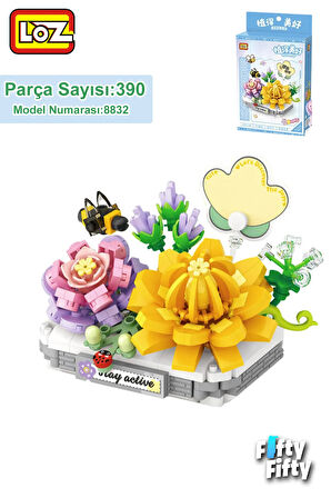 LOZ Micro Block Serisi Sevimli Çiçek 390 Parça Oyuncak Yapım Seti FFLZ-8832