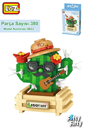 LOZ Micro Block Serisi Sevimli Kaktüs 380 Parça Oyuncak Yapım Seti FFLZ-8833