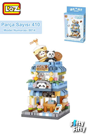 LOZ Micro Block Serisi Kahve Dükkanı 400 Parça Oyuncak Yapım Seti FFLZ-8814