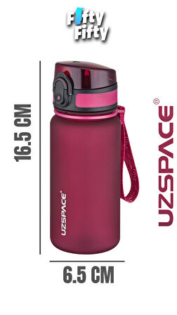 Uzspace 350 ML Pipetsiz Softtouch Tritan Çocuk Su Matarası -FF350MLUZS