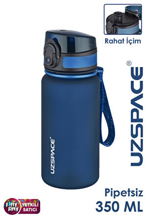 Uzspace 350 ML Pipetsiz Softtouch Tritan Çocuk Su Matarası -FF350MLUZS