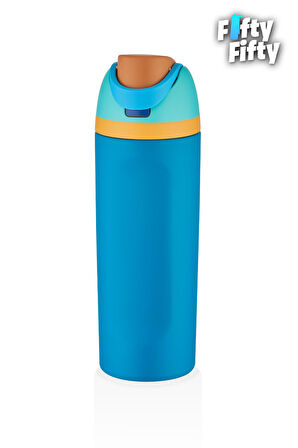 Vagonlife 600 ML Tek Kapak Çift Kullanım Pipetli/Pipetsiz Taşıma Kulplu Çelik Termos -FFVGN0443R600ML