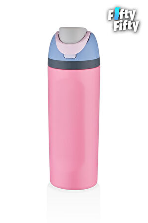 Vagonlife 600 ML Tek Kapak Çift Kullanım Pipetli/Pipetsiz Taşıma Kulplu Çelik Termos -FFVGN0443R600ML