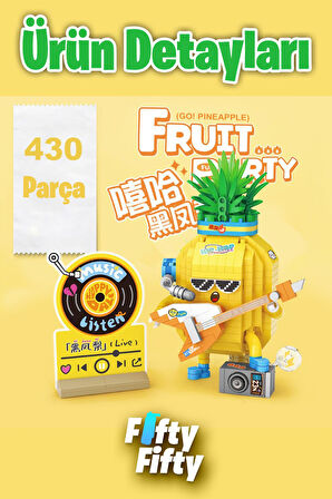 Loz Micro Block Serisi Gitarist Ananas Figürü 430 Parça Oyuncak Yapım Seti FFLZ-8847