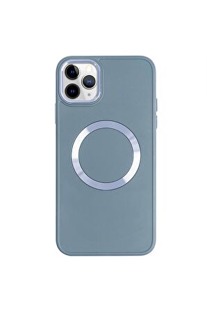 iPhone 11 Pro Magsafe Mat Kahverengi Kablosuz Şarj Kılıfı