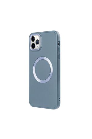 iPhone 11 Pro Magsafe Mat Kahverengi Kablosuz Şarj Kılıfı
