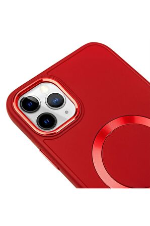 iPhone 11 Pro Magsafe Mat Kahverengi Kablosuz Şarj Kılıfı