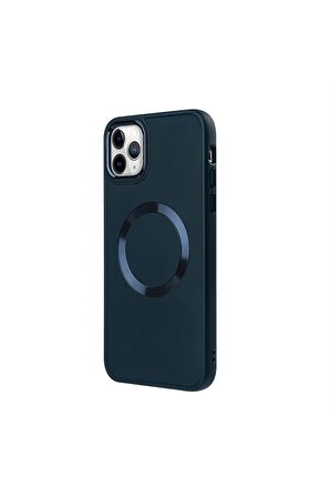 iPhone 11 Pro Magsafe Mat Kahverengi Kablosuz Şarj Kılıfı