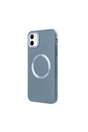 iPhone 11 Magsafe Mat Kırmızı Kablosuz Şarj Kılıfı