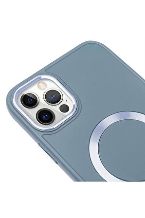 iPhone 12 Pro Magsafe Mat Pembe Kablosuz Şarj Kılıfı