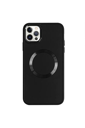 iPhone 12 Pro Magsafe Mat Pembe Kablosuz Şarj Kılıfı