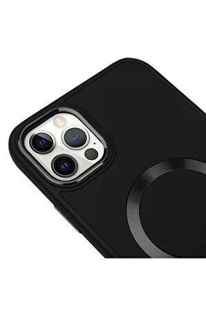 iPhone 12 Pro Magsafe Mat Pembe Kablosuz Şarj Kılıfı