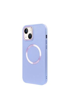 iPhone 13 Magsafe Mat Lila Kablosuz Şarj Kılıfı