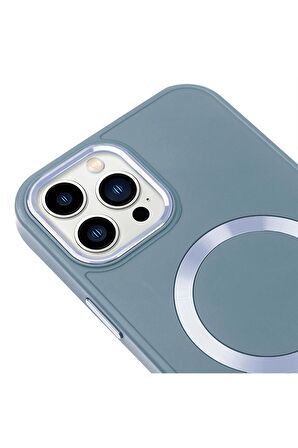 iPhone 13 Pro Max Magsafe Mat Lila Kablosuz Şarj Kılıfı