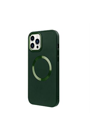 iPhone 13 Pro Max Magsafe Mat Lila Kablosuz Şarj Kılıfı