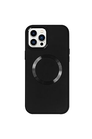 iPhone 13 Pro Max Magsafe Mat Lila Kablosuz Şarj Kılıfı