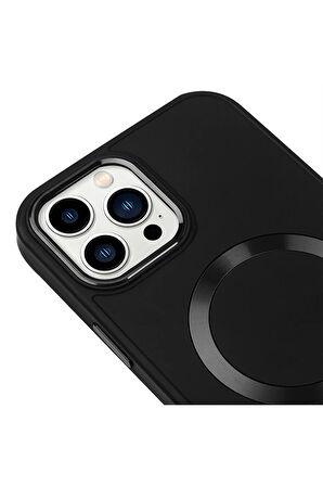 iPhone 13 Pro Max Magsafe Mat Lila Kablosuz Şarj Kılıfı