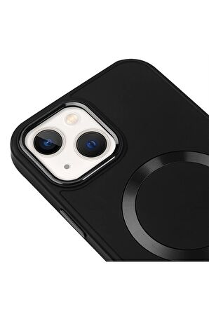 iPhone 14 Magsafe Mat Mor Kablosuz Şarj Kılıfı