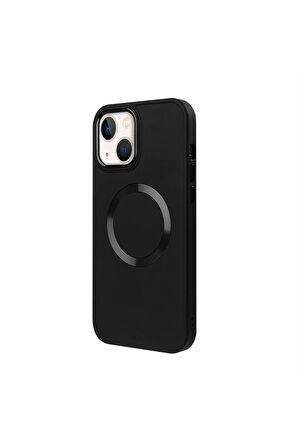 iPhone 14 Plus Magsafe Mat Kırmızı Kablosuz Şarj Kılıfı