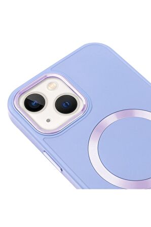 iPhone 14 Plus Magsafe Mat Kırmızı Kablosuz Şarj Kılıfı