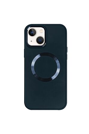 iPhone 14 Plus Magsafe Mat Kırmızı Kablosuz Şarj Kılıfı