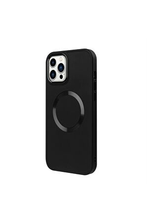 iPhone 14 Pro Magsafe Mat Lila Kablosuz Şarj Kılıfı